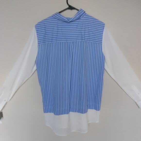 3 for $20: Calvin Klein Striped Blouse-Size L - Picture 4 of 9